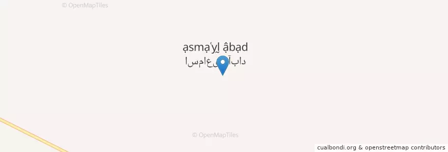 Mapa de ubicacion de اسماعیل‌آباد en إیران, محافظة فارس, مقاطعة مرودشت, بخش سیدان, دهستان خفرک علیا, اسماعیل‌آباد.