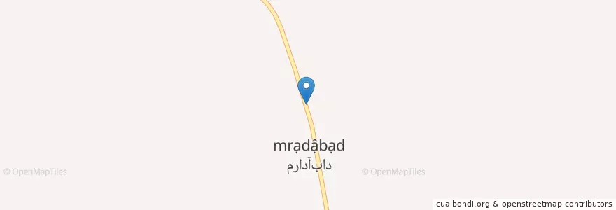 Mapa de ubicacion de مرادآباد en إیران, محافظة فارس, مقاطعة مرودشت, بخش سیدان, دهستان خفرک علیا, مرادآباد.