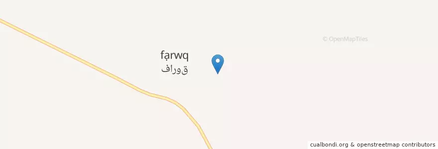 Mapa de ubicacion de فاروق en 이란, استان فارس, شهرستان مرودشت, بخش سیدان, دهستان خفرک علیا, فاروق.