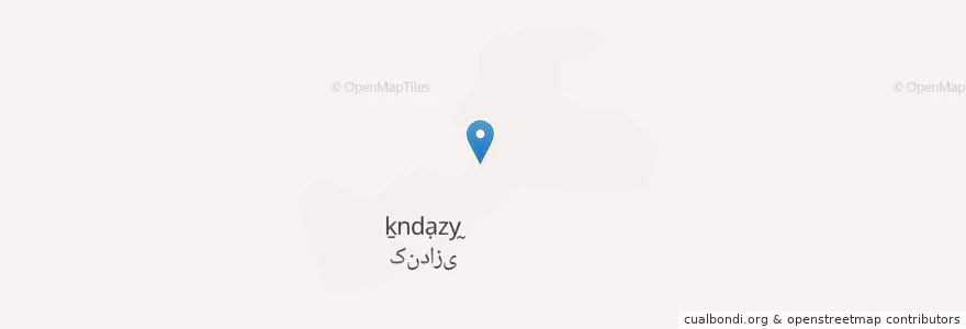 Mapa de ubicacion de کندازی en イラン, ファールス, شهرستان مرودشت, بخش درودزن, دهستان ابرج, کندازی.