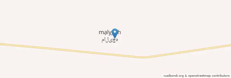 Mapa de ubicacion de مالیچه en إیران, محافظة فارس, مقاطعة مرودشت, بخش درودزن, دهستان ابرج, مالیچه.