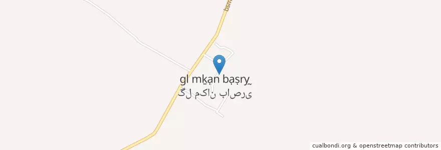 Mapa de ubicacion de گل‌مکان باصری en ایران, استان فارس, شهرستان مرودشت, بخش درودزن, دهستان ابرج, گل‌مکان باصری.