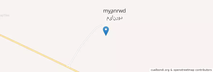 Mapa de ubicacion de میانرود en イラン, ファールス, شهرستان مرودشت, بخش درودزن, دهستان ابرج, میانرود.