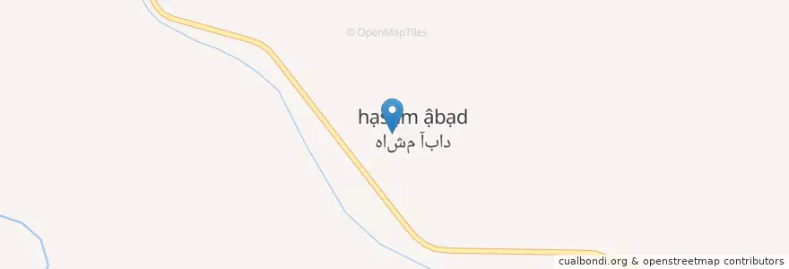 Mapa de ubicacion de هاشم‌آباد en Irão, استان فارس, شهرستان مرودشت, بخش درودزن, دهستان ابرج, هاشم‌آباد.