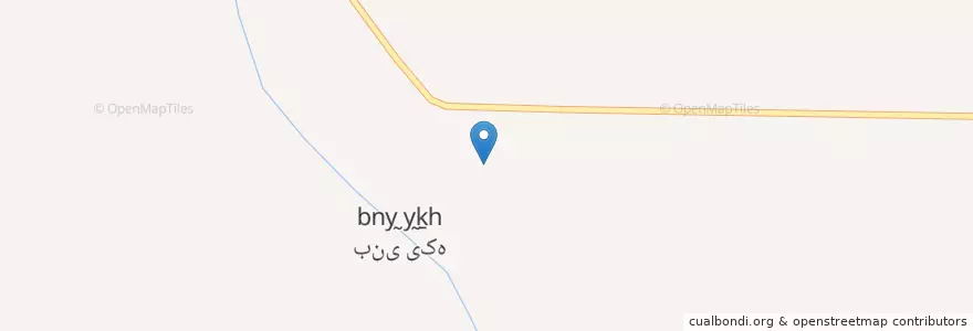 Mapa de ubicacion de Bani-Yakeh en Iran, Fars Province, Marvdasht County, بخش درودزن, دهستان ابرج, Bani-Yakeh.