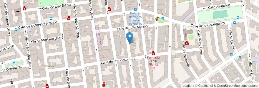 Mapa de ubicacion de A Barca en 西班牙, Comunidad De Madrid, Comunidad De Madrid, Área Metropolitana De Madrid Y Corredor Del Henares, Madrid.