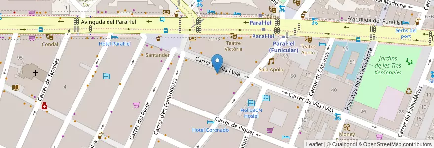 Mapa de ubicacion de A Birra Dero en Sepanyol, Catalunya, Barcelona, Barcelonès, Barcelona.