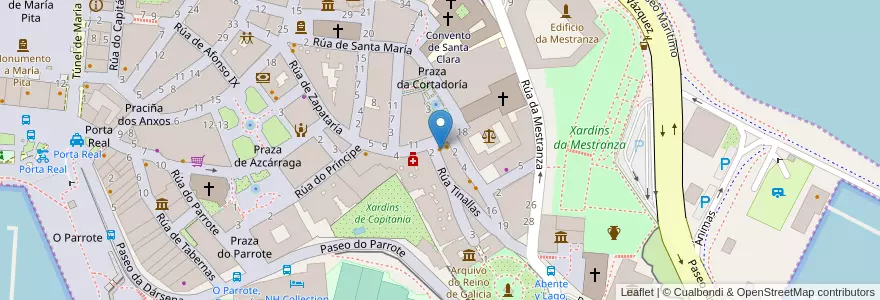 Mapa de ubicacion de A Boca de Lobo en スペイン, ガリシア州, A Coruña, A Coruña, A Coruña.