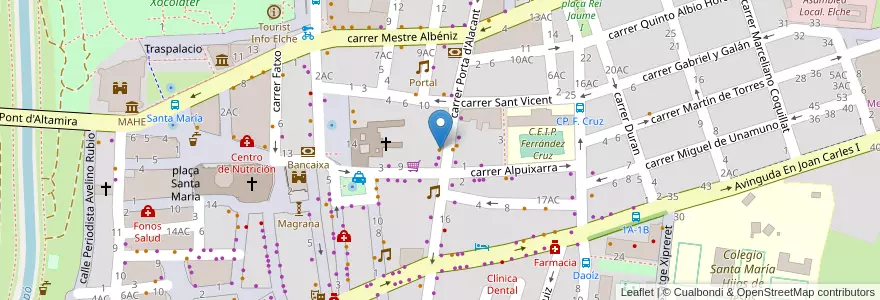 Mapa de ubicacion de A Ca La Mama en Spain, Valencian Community, Alacant / Alicante, El Baix Vinalopó, Elx / Elche.