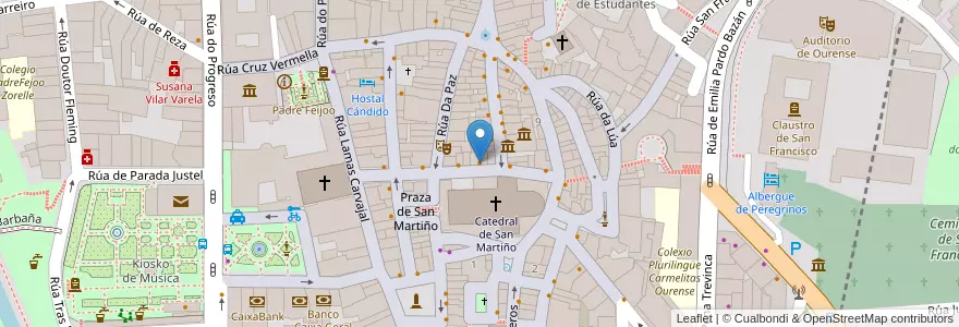 Mapa de ubicacion de A Casa do Pulpo en Испания, Галисия, Оuренсе, Ourense, Оuренсе.