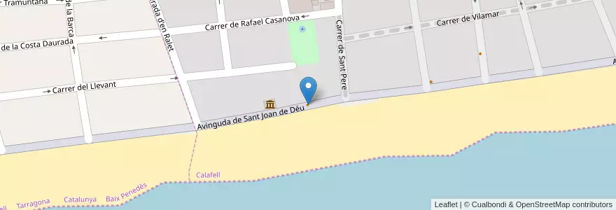 Mapa de ubicacion de A cucina e Gino en إسبانيا, Tarragona, Baix Penedès, Calafell.