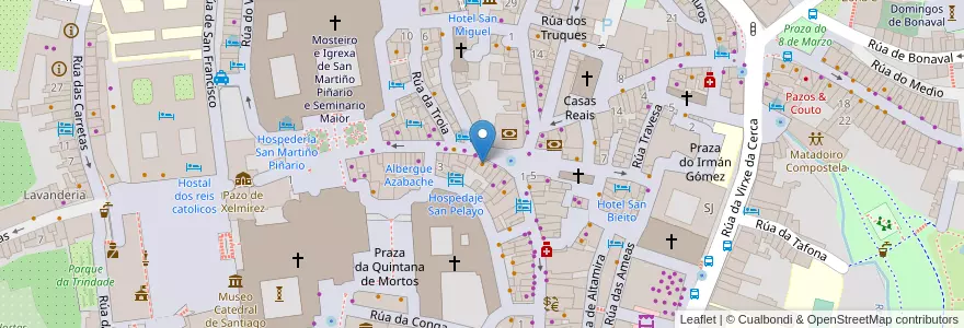 Mapa de ubicacion de A Gramola en Espanha, Galiza, A Corunha, Santiago, Santiago De Compostela.
