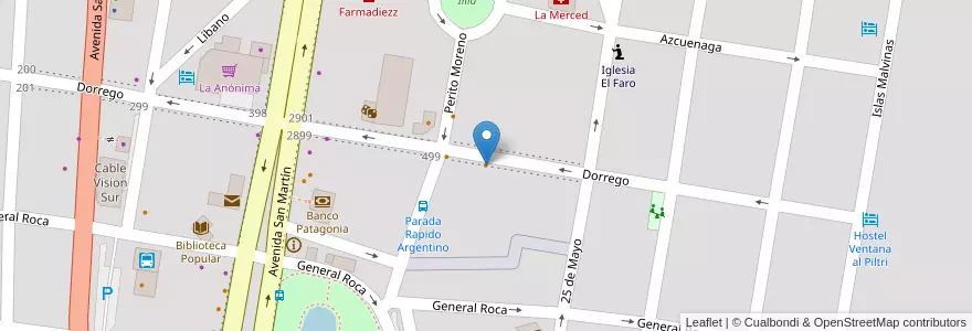 Mapa de ubicacion de A gusto en Argentine, Chili, Province De Río Negro, Departamento Bariloche, El Bolsón.