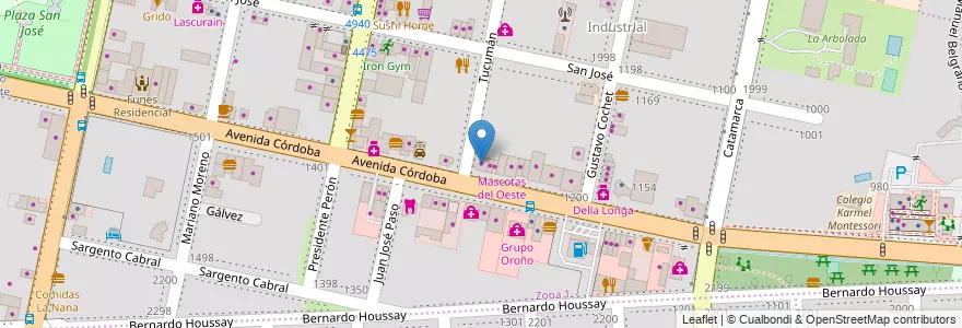 Mapa de ubicacion de A La Mesa en 阿根廷, Santa Fe, Departamento Rosario, Municipio De Funes, Funes.
