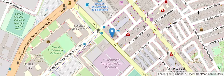Mapa de ubicacion de A la primera en 西班牙, Castilla Y León, Salamanca, Campo De Salamanca, Salamanca.