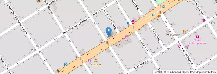 Mapa de ubicacion de +A Massa, Villa General Mitre en Arjantin, Ciudad Autónoma De Buenos Aires, Buenos Aires, Comuna 11.