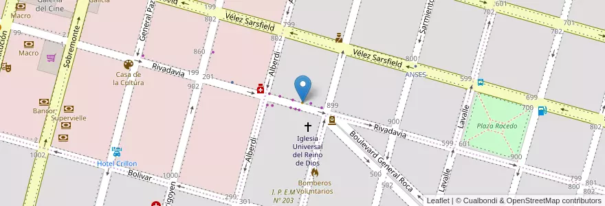 Mapa de ubicacion de A mi gusto en Argentina, Córdoba, Departamento Río Cuarto, Pedanía Río Cuarto, Municipio De Río Cuarto, Río Cuarto.