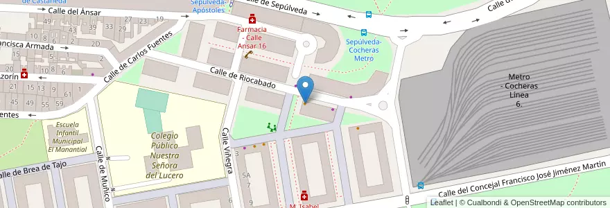 Mapa de ubicacion de A Miña Terra en Испания, Мадрид, Мадрид, Área Metropolitana De Madrid Y Corredor Del Henares, Мадрид.