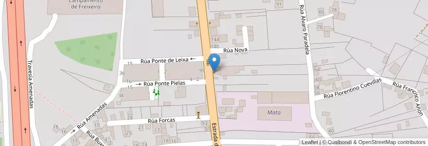 Mapa de ubicacion de A pousada de Carmela en Espanha, Galiza, A Corunha, Ferrol, Narón.