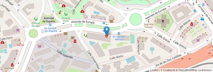 Mapa de ubicacion de AAH Veterinary Services en Испания, Мадрид, Мадрид, Área Metropolitana De Madrid Y Corredor Del Henares, Pozuelo De Alarcón.