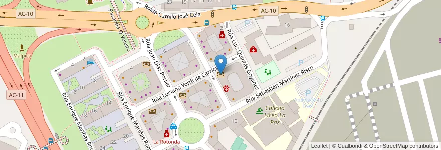 Mapa de ubicacion de ABANCA en Испания, Галисия, А-Корунья, A Coruña, A Coruña.