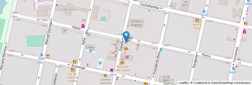 Mapa de ubicacion de Abasto Centro Social y Político en Argentina, Santa Fe, Departamento Rosario, Municipio De Rosario, Rosario.