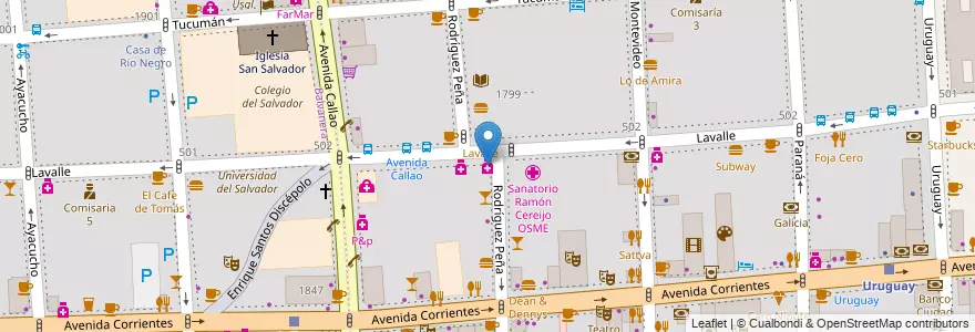 Mapa de ubicacion de ABC, San Nicolas en Аргентина, Буэнос-Айрес, Буэнос-Айрес.