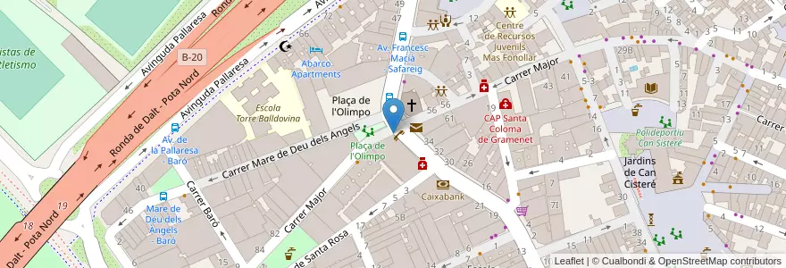 Mapa de ubicacion de Aberdeen Cooperativa, SCCL en اسپانیا, Catalunya, Barcelona, Barcelonès, Santa Coloma De Gramenet.