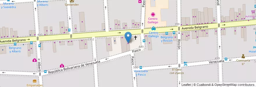 Mapa de ubicacion de Abitare, Balvanera en Argentinien, Ciudad Autónoma De Buenos Aires, Comuna 3, Buenos Aires.