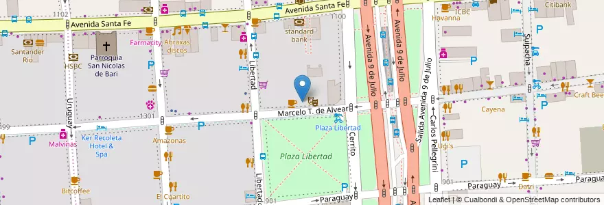 Mapa de ubicacion de ABM - Instituto de educación superior A-793, Retiro en アルゼンチン, Ciudad Autónoma De Buenos Aires, Comuna 1, ブエノスアイレス.