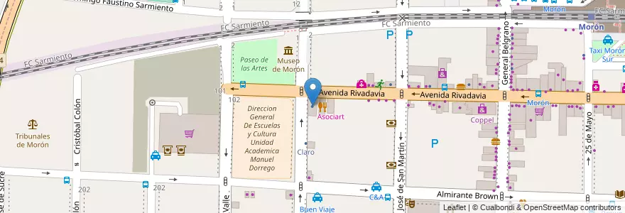 Mapa de ubicacion de Abogados en Argentine, Province De Buenos Aires, Partido De Morón, Morón.