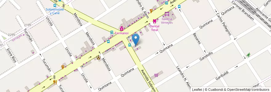 Mapa de ubicacion de Abogados del Trabajador en Argentina, Buenos Aires, Partido De San Fernando, Victoria.