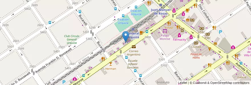Mapa de ubicacion de Abogados, Villa Urquiza en Argentina, Ciudad Autónoma De Buenos Aires, Comuna 12, Buenos Aires.