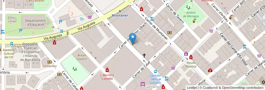 Mapa de ubicacion de Abou-khalil restaurant en Espanha, Catalunha, Barcelona, Barcelonès, Barcelona.