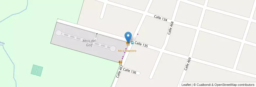 Mapa de ubicacion de Abra Maestro, City Bell en Argentina, Buenos Aires, Partido De La Plata, City Bell.