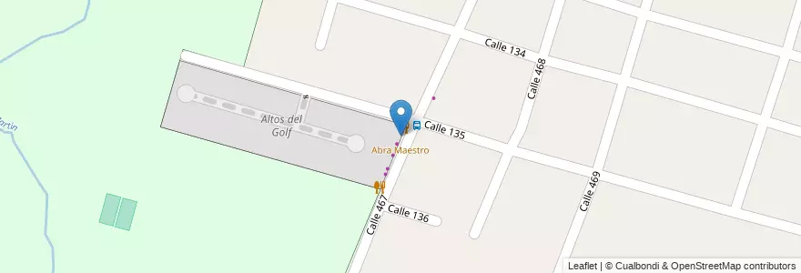Mapa de ubicacion de Abra Maestro, City Bell en Argentinië, Buenos Aires, Partido De La Plata, City Bell.