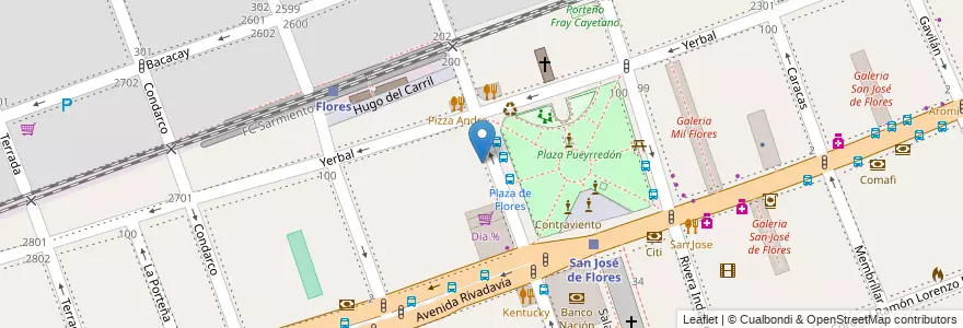 Mapa de ubicacion de Abrahan Lincoln Flores, Flores en Argentinien, Ciudad Autónoma De Buenos Aires, Comuna 7, Buenos Aires.