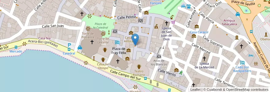 Mapa de ubicacion de Abre Lata en España, Andalucía, Cádiz, Bahía De Cádiz, Cádiz.