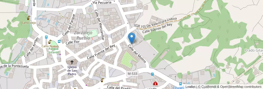 Mapa de ubicacion de Abrevadero en Sepanyol, Comunidad De Madrid, Comunidad De Madrid, Sierra Oeste, Zarzalejo.