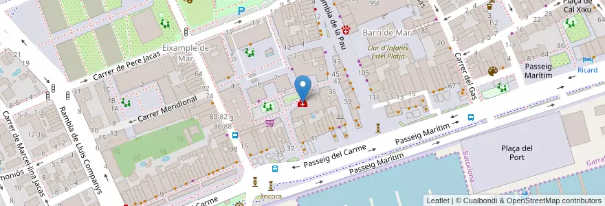 Mapa de ubicacion de ABS Vilanova III CAPI Baix-a-Mar (Ambulatori) en Spanien, Katalonien, Barcelona, Garraf, Vilanova I La Geltrú.