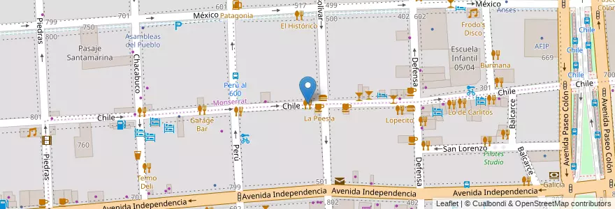 Mapa de ubicacion de Abuela pan, San Telmo en Argentina, Ciudad Autónoma De Buenos Aires, Comuna 1, Buenos Aires.