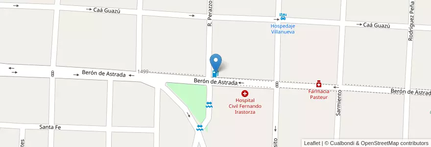 Mapa de ubicacion de ACA Número 149 en Arjantin, Corrientes, Departamento Curuzú Cuatiá, Municipio De Curuzú Cuatiá.