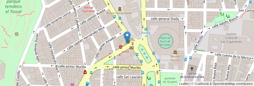 Mapa de ubicacion de Academia Ados en Испания, Валенсия, Аликанте, Алаканти, Аликанте.