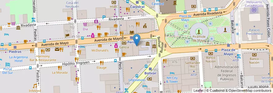 Mapa de ubicacion de Academia de Buenos Aires, Montserrat en Argentinien, Ciudad Autónoma De Buenos Aires, Comuna 1, Buenos Aires.