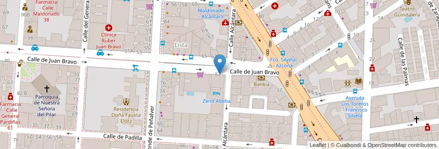 Mapa de ubicacion de Academia de Música y Canto "Preludio" en スペイン, マドリード州, Comunidad De Madrid, Área Metropolitana De Madrid Y Corredor Del Henares, Madrid.