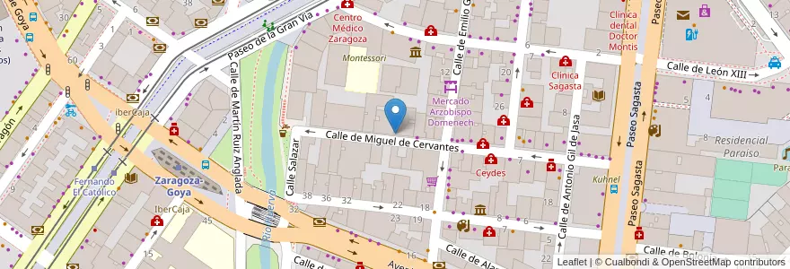 Mapa de ubicacion de Academia Primoral en Espanha, Aragão, Saragoça, Zaragoza, Saragoça.
