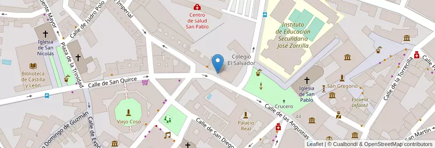Mapa de ubicacion de Academia San Pablo en Sepanyol, Castilla Y León, Valladolid, Valladolid.