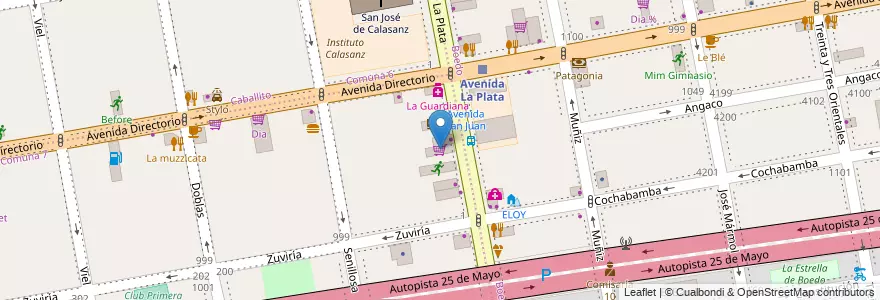 Mapa de ubicacion de Acasiem, Parque Chacabuco en Arjantin, Ciudad Autónoma De Buenos Aires, Buenos Aires.
