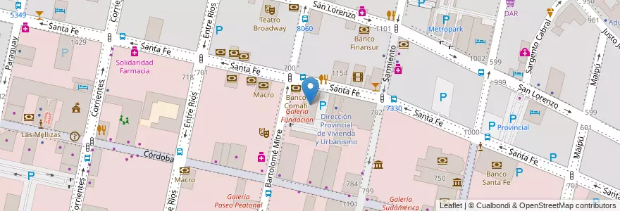 Mapa de ubicacion de Accenture en Аргентина, Санта-Фе, Departamento Rosario, Municipio De Rosario, Росарио.