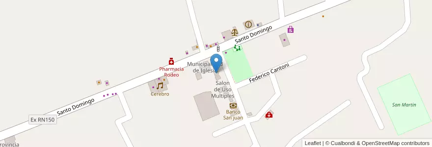 Mapa de ubicacion de Accion Social en Argentina, San Juan, Chile, Iglesia.